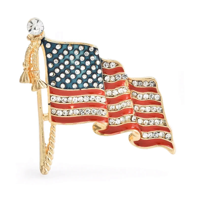 America 250 Commemorative Motif Brooch