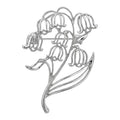 Openwork Lily of the Valley Brooch original white background product photo