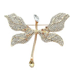 Rhinestone Dragonfly with Long Tail Brooch original white background product photo