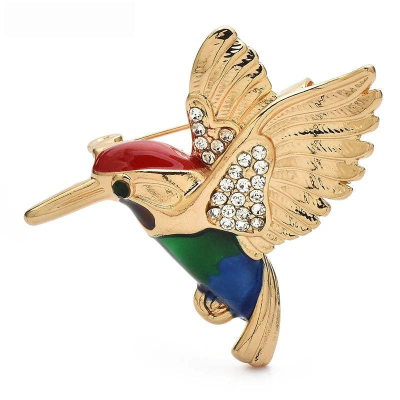 Colorful Flying Bird with Sparkling Wings Brooch product variant photo