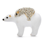 Enamel Polar Bear and Cub Brooch — Polar Bear & Cub