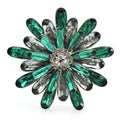 Layered Jeweled Daisy Brooch