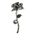Sparkling Rose with Drop Accent Brooch original white background variant photo