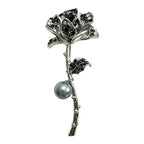 Sparkling Rose with Drop Accent Brooch original white background variant photo