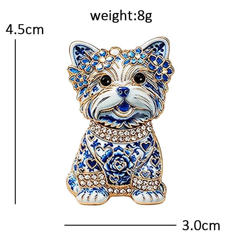 Floral Woodland Creature Motif Brooch