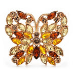 Sparkling Butterfly with Marquise Wing Details Brooch original white background product photo