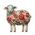 Rose-Patterned Standing Sheep Brooch original white background product photo