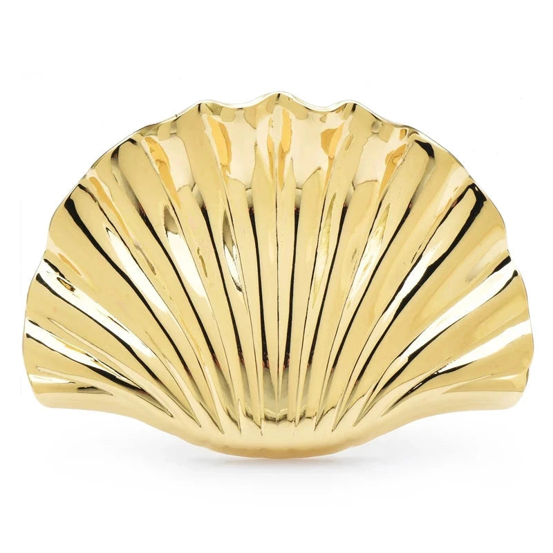 Polished Scallop Shell Brooch