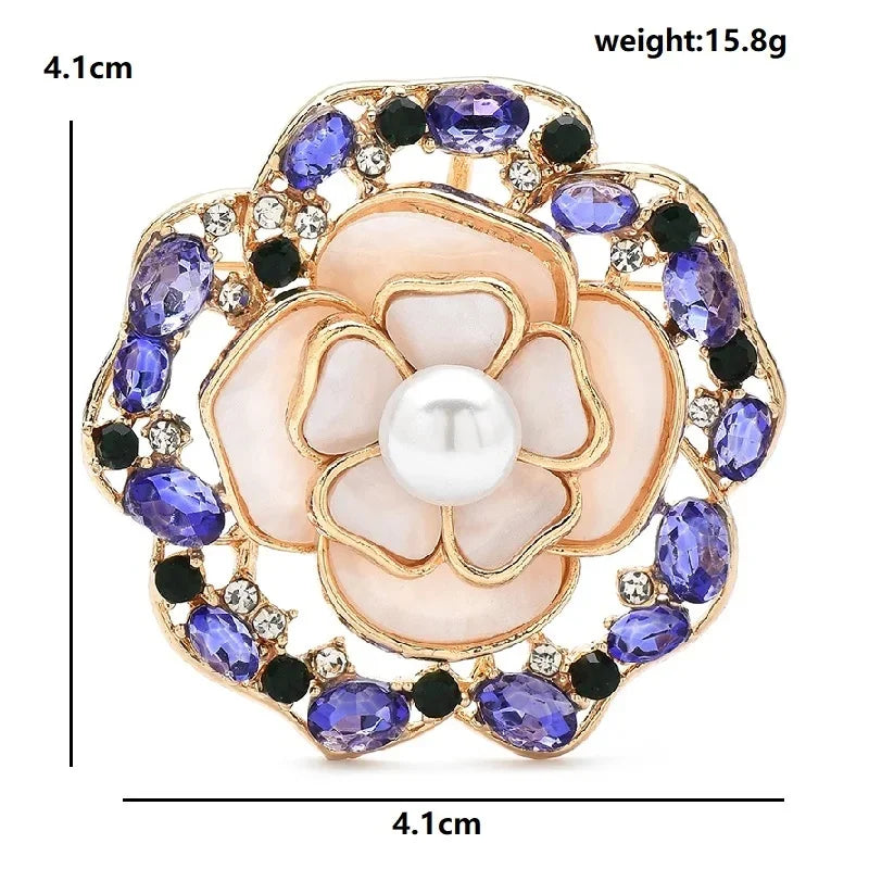 Decorative Bird and Botanical Statement Brooch