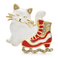 Cat with Ice Skate Brooch original variant product photo