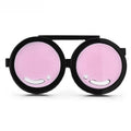 Acrylic Round Sunglasses Brooch — Pink