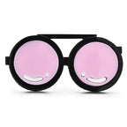 Acrylic Round Sunglasses Brooch — Pink