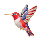 Patterned Hummingbird in Flight Brooch original white background product photo