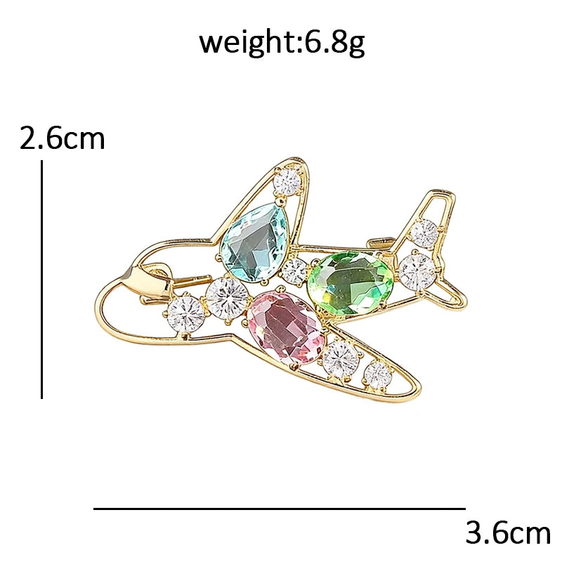 Pastel Faceted Nature and Travel Brooch