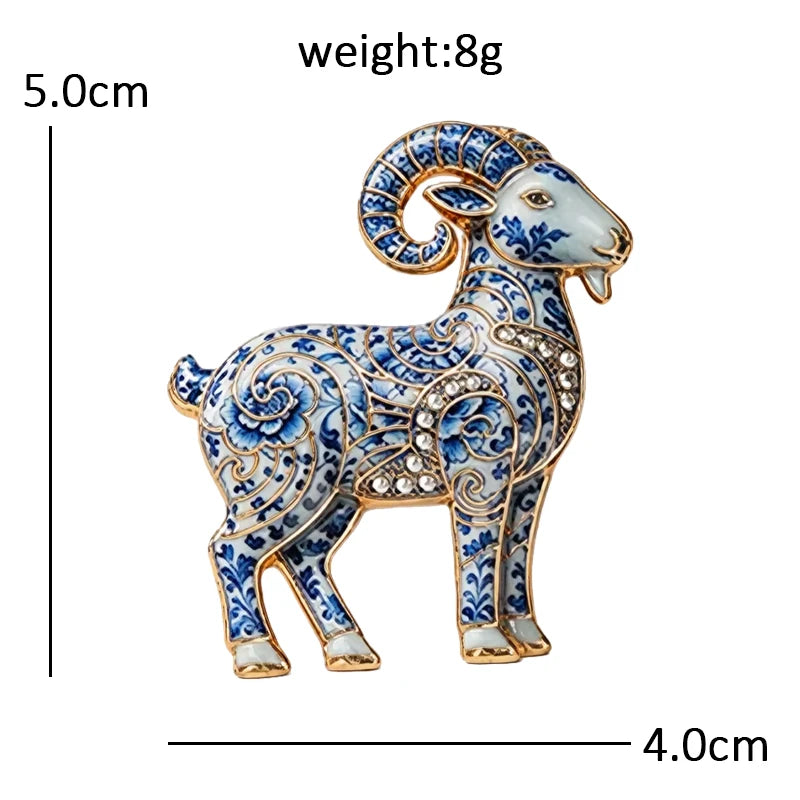 Floral Woodland Creature Motif Brooch