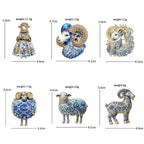 Ornate Sheep and Ram Motif Brooch