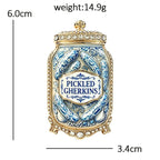 Pickled Gherkins Jar Brooch