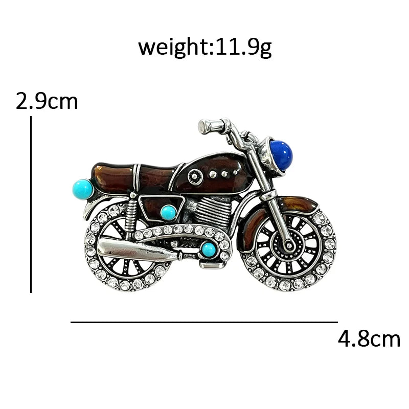 Broche design moto vintage