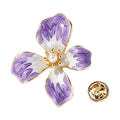 Four-Petal Flower with Pearlescent Center Brooch original white background product photo