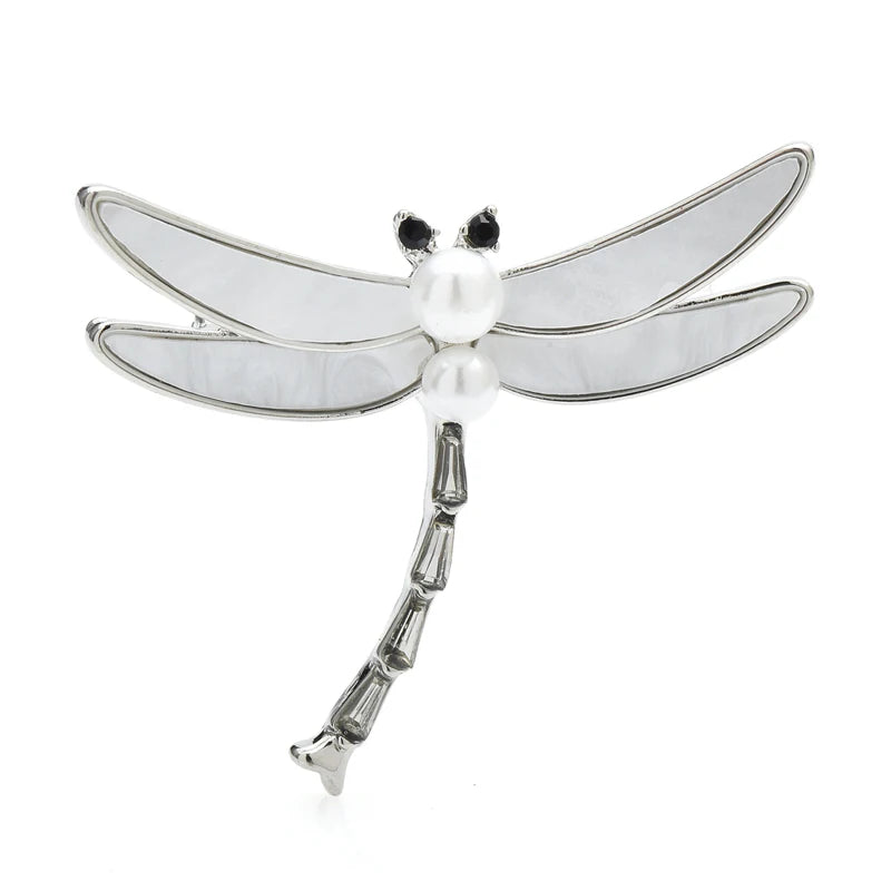 Polished Minimalist Dragonfly Brooch