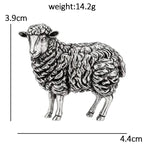 Vintage Textured Standing Sheep Brooch