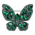 Oval Faceted Wing Butterfly Brooch original white background product photo
