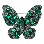 Oval Faceted Wing Butterfly Brooch original white background product photo