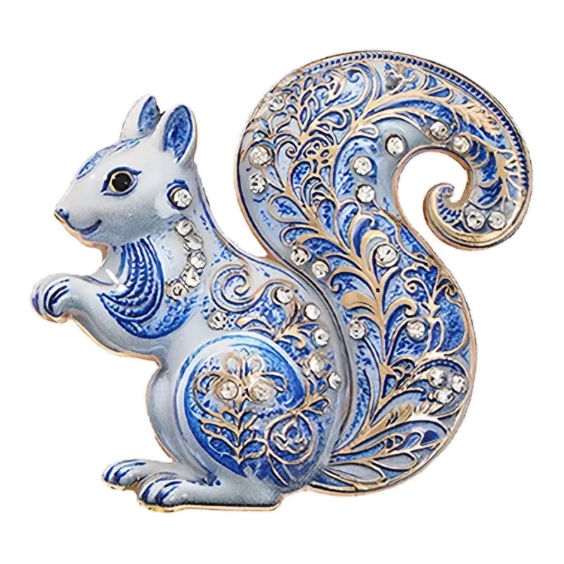 Floral Woodland Creature Motif Brooch original white background product photo