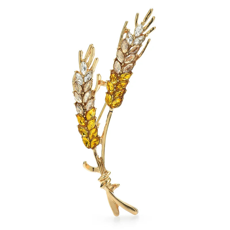 Broche épi de blé ornée de bijoux