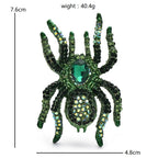 Oversized Rhinestone Spider Brooch — dimensions