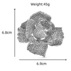 Statement Rhinestone Rose Brooch dimensions and weight