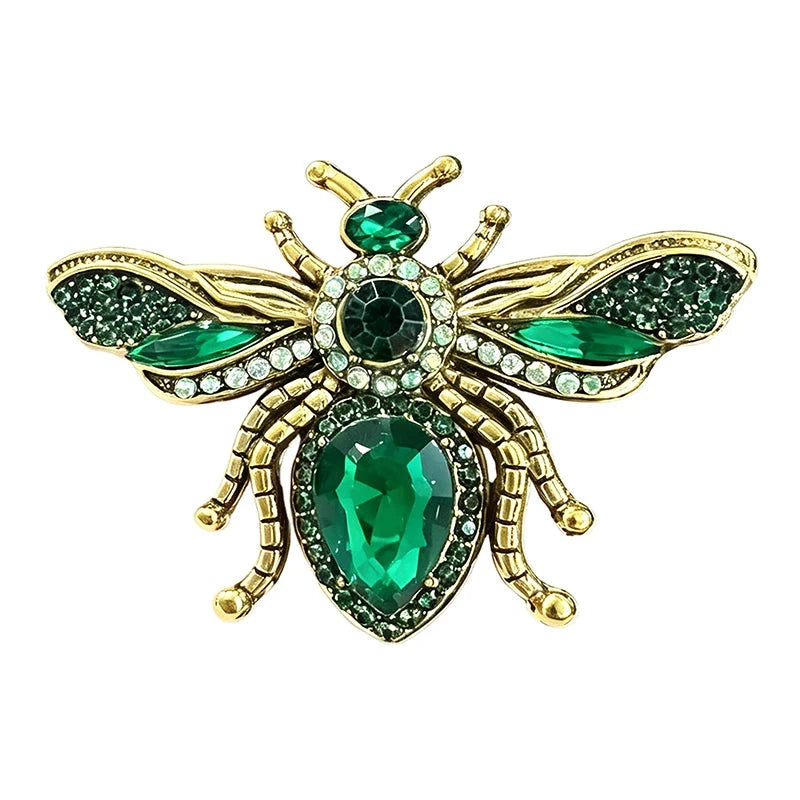 Vintage Faceted Bee Statement Brooch original white background product photo