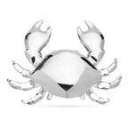 Polished Metal Crab Brooch — Silver