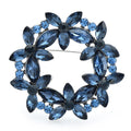 Marquise Jewel Flower Wreath Brooch