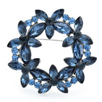 Marquise Jewel Flower Wreath Brooch