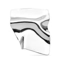 Abstract Wavy Square Brooch — Silver