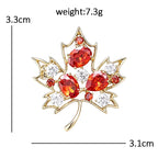Openwork Faceted Maple Leaf Brooch