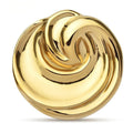 Polished Spiral Knot Stainless Steel Brooch — Gold