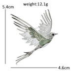 Soaring Bird with Open Feather Tips Brooch