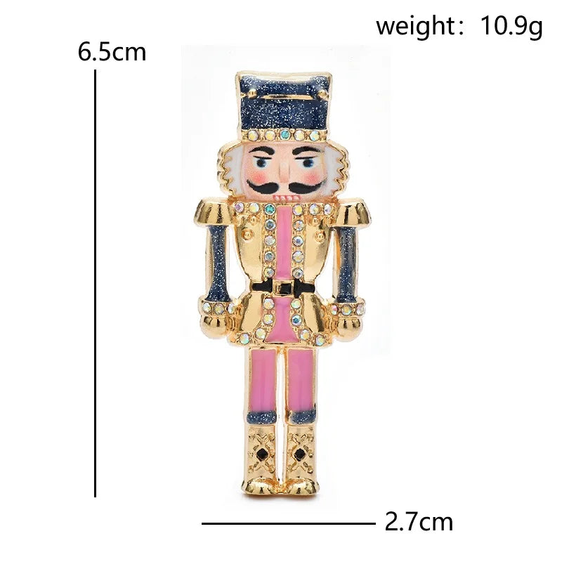 Pink Nutcracker Soldier Brooch — dimensions