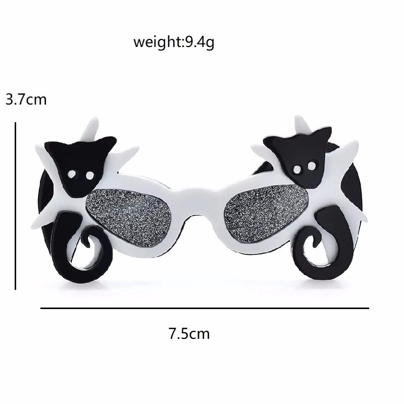 Playful Acrylic Animal and Character Brooch