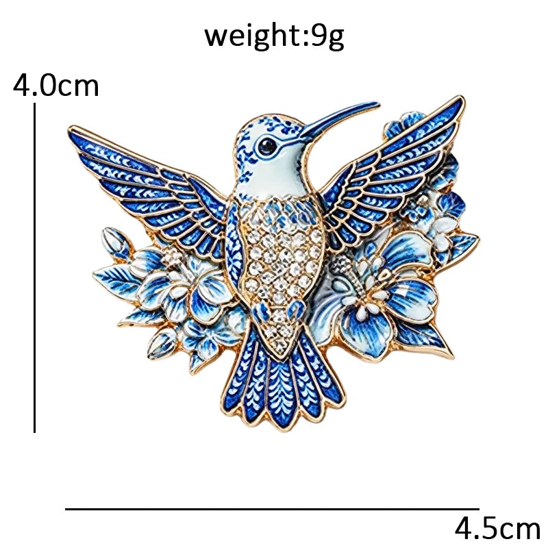 Floral Woodland Creature Motif Brooch