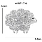 Broche Mouton Étincelant aux Cornes en Spirale