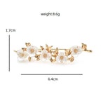 Pearl-Look Flower Garland Brooch