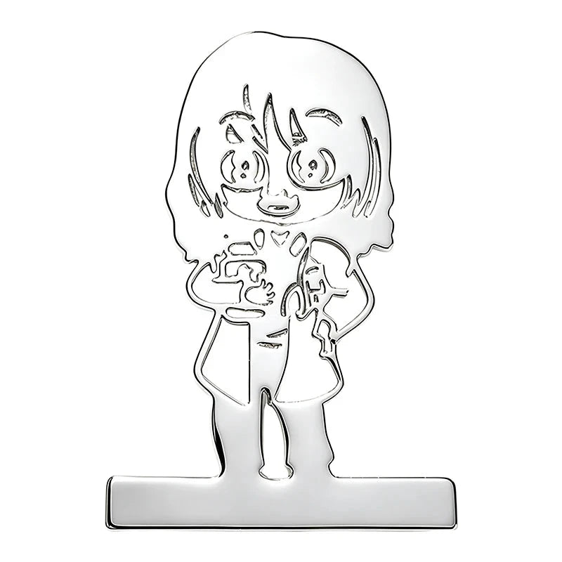Playful Cartoon Girl Silhouette Brooch original white background product photo