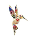 Patterned Hummingbird in Flight Brooch original white background variant photo