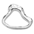 Undulating Triangle Frame Brooch — Silver