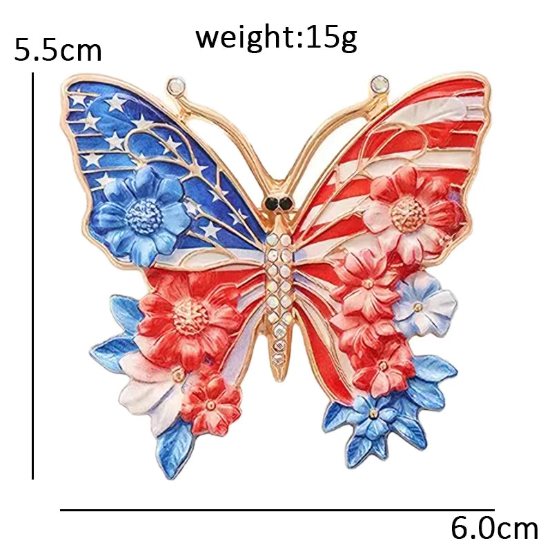 America 250 Commemorative Motif Brooch