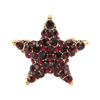 Pave Rhinestone Five Point Star Brooch original white background product photo