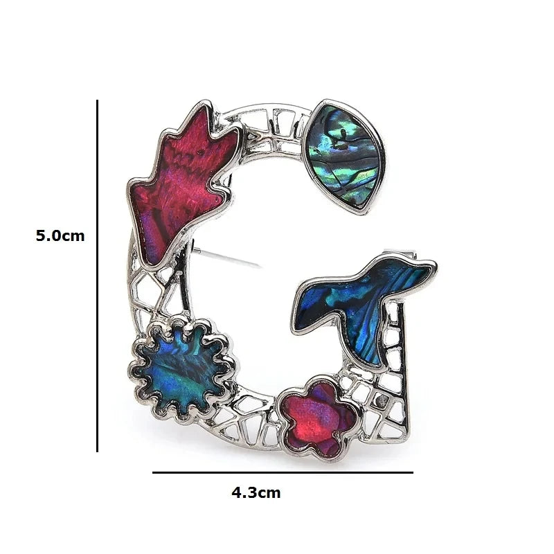Layered Acrylic Character and Animal Brooch